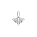Detailed silver bee pendant accessory for necklace with realistic metal texture and finish - 925 Silver / Platinum-Bee