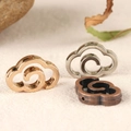 Tres cuentas de nube huecas en oro, plata y bronce para la creación de joyas DIY - Nube Auspiciosa Pequeña
