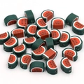 Perles en pâte polymère pastèque pour bracelets DIY et création de bijoux - 100 Pcs/Paquet / Pastèque en Semicercle 2