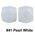 Perline esagonali in silicone bianco perlato da 17mm per gioielli fai da te neonati - Bianco Perlato