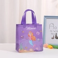Purple non-woven mermaid gift bag with reinforced handles for birthday party favors - 2005-4 Purple / Small 23*22*11cm