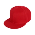 Cappellino da baseball rosso a tesa piatta in cotone con stile hip-hop minimal - Adulto (55-60cm) / Rosso