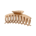 Große beige matte Haarklammer mit rechteckigem Design in der Nahaufnahme für Damen - 11CM-Khaki