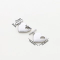 Silver 14k gold plated copper heart OT toggle clasp with 21mm bar for jewelry making - Platinum Heart Shaped OT Clasp - 2Pcs/Pack