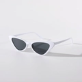 Retro cat eye sunglasses with white frame and dark grey lenses for fashion-forward style - Off-White Grey