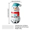 Muñeco de nieve inflable decoración navideña Let it Snow, adorno de exterior de 110x60cm - Muñeco de Nieve de Navidad Tentempié