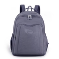 Waterproof purple nylon backpack with multiple compartments and logo detail - Sage Grey