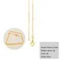 Collar de cadena O dorada de 45cm en cobre bañado en 24k con cierre de langosta - Cadena de Eslabones O 24k (45CM)