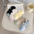5er-Pack gepunktete Füßlinge für Damen aus Baumwolle mit Silikon-Rutschschutz und atmungsaktiv - Einheitsgröße / Gemischte Farben