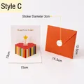 3D-Pixel-Geburtstagskarte mit rotem Herz, orangefarbenem Umschlag und Happy Every Moment - Stil C (Happy Every Moment)