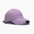 Deep purple cotton baseball cap featuring white Awesome letter embroidery and adjustable strap - Adjustable / Purple