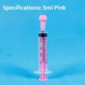 5ml pink disposable animal feeder syringe with clear tsp and ml measurement scales - 5ml Pink Independent Packaging