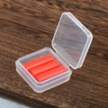 Tre punte rosse per penna nail art in una scatola di plastica quadrata trasparente - Fango di Cera Rosso (Cilindrico)