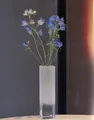 Modern minimalist white frosted gradient acrylic vase for flowers with dry floral decor - Frosted Square Column Large