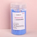 Blue disposable micro brushes for eyelash extension in transparent bottle - Dark Blue 100 Pcs Bottle Pack / 100 Packs