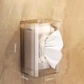 Porta fazzoletti a parete in acrilico trasparente con trama verticale 190x120x95mm - 1 Pezzo / Trasparente