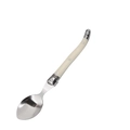 Cucchiaio pieghevole con manico in ABS crema e testa in acciaio inox con rivetti - Cucchiaino da Tè Singolo / crema