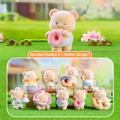 Collection de figurines ours dessert floqués avec thèmes de miel et de croissants - -124 Ours à Bulles de Crème de Lait Floconné / Boîte entière 8 pièces