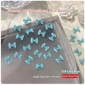 Lake blue translucent resin mini bow charms for nail art and DIY crafts 50pcs - 50 Pcs/Pack / Lake Blue