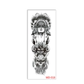 Waterproof full arm temporary tattoo WD-018 with Indian girl and skull design - WD-018/Indian Feather Skull