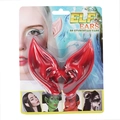 Par de orejas de elfo rojas en blister para disfraces y cosplay de Halloween - Rojo