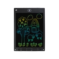 12-inch black LCD writing tablet for kids featuring colorful stroke drawing and stylus - 10 Inch MKC Colorful Handwriting / Black
