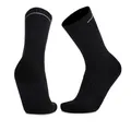 Thick merino wool hiking socks for men in dark grey with ribbed cuffs and arch compression - 354 Deep Grey