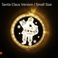 3D acrylic Santa Claus LED hanging light with warm white glow for Christmas decor - 16CM Santa Claus Style
