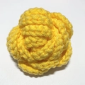 Handmade yellow crochet flower accessory with soft knitted texture for DIY bouquet gift - Yellow Rose