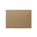 Mini vintage brown kraft paper envelope with V-shaped flap and slot closure for cards - Earth Light Brown (Velvet Flower Paper)