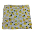 Couverture d'emmaillotage en mousseline pour bébé avec imprimés de citrons jaunes - Citron