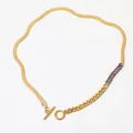 Kcd990 Gold Necklace + Zirconium / 14k