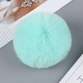 Mint green 8cm faux rabbit fur pom pom accessory for DIY crafts and fashion decoration - Mint Green