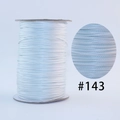 Light blue Korean waxed cord #143 spool with close-up of woven braided texture - #143 Fluorescent White / 1.0mm 160m