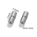 Chiusura a vite in acciaio inossidabile argento per gioielli con diametro di 5,8 mm - Colore Acciaio Liscio Medio