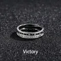 Retro Thai silver style open ring for men featuring star patterns and Shine Victory engraving - Success