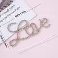 Silver rhinestone Love cake topper decoration with dimensions for Valentine's Day party - Felt Rhinestone Love 5Pcs