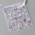 Fairy and butterfly nail art sticker TS-3364 in matte purple fairy-themed design - Purple Fairy Style (TS-3364)