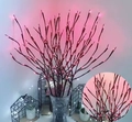 Rosa LED Weidenzweige Dekolichterketten in Glasvase für gemütliche Raumdekoration - Einzelner Zweig 20 LEDs-2AA Batterietyp / Rosa