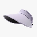 Women's UV protection wide brim sun visor in light purple with breathable fabric - 23H047 Purple