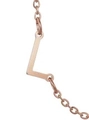 L-shaped initial necklace pendant in rose gold finish with delicate chain detail - L / Rose Gold