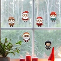 Stickers de Noël pour fenêtres avec Père Noël et lutins sur verre avec décor festif - PH-QT1260 Style de Noël