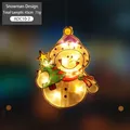 Pupazzo di neve natalizio a LED da 45cm con luci calde per decorazioni festive per interni - Pupazzo di Neve