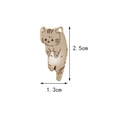 Cat charm alloy pendant with light brown oil drip finish for DIY jewelry 2.5x1.3cm - Coffee Cat