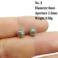 Macro shot of 6mm vintage silver engraved spacer bead for DIY jewelry making - 3# (Diameter 6mm Hole 1.5mm)