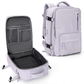 Light purple large travel backpack with 180-degree wide opening for organized storage - Light Purple (Vertical Single Pull)