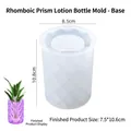 Ruitvormige harsvorm voor DIY-opbergpotten of lotionflessen, hoogte van 10,8 cm - Prisma Lotionfles Basis
