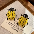 2511092a Yellow Ladybug Earrings