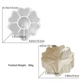 Moule en silicone boîte à savon trèfle avec plateau en résine dorée et mesures - Moule à Boîte à Savon Fleur à Cinq Pétales-01