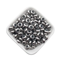 Silberne Kupfer-Positionierungsperlen mit Gummiring für verstellbare Armbänder und Ketten - 1 Stück / Silber